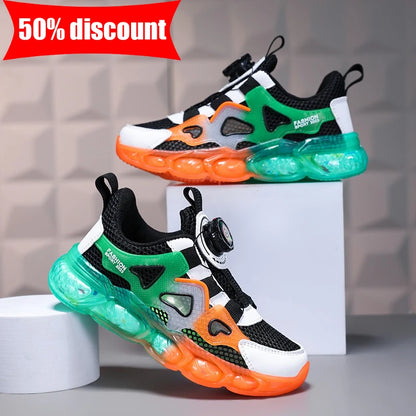 Children Sports Shoes Ultra Light Mesh Breathable School Training Running Shoes Soft Sole Anti Slip Casual Walking Shoes Kids