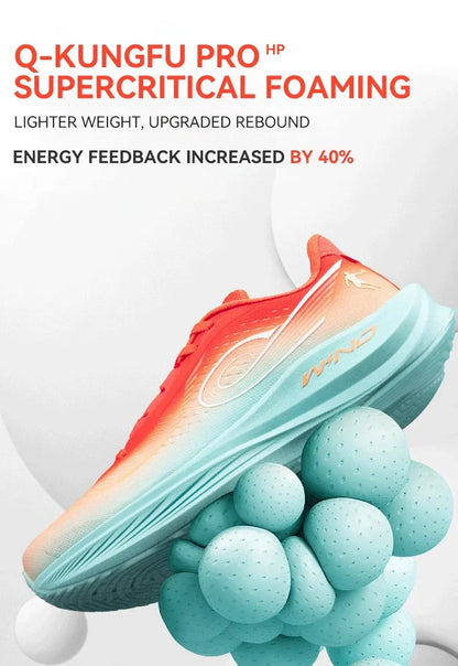 QIAODAN WIND 3TR Men's Marathon Running Shoes 2026 Thick Sole Cushioning Sport Shoes Male Gym Lightweight Sneakers QDB023252297