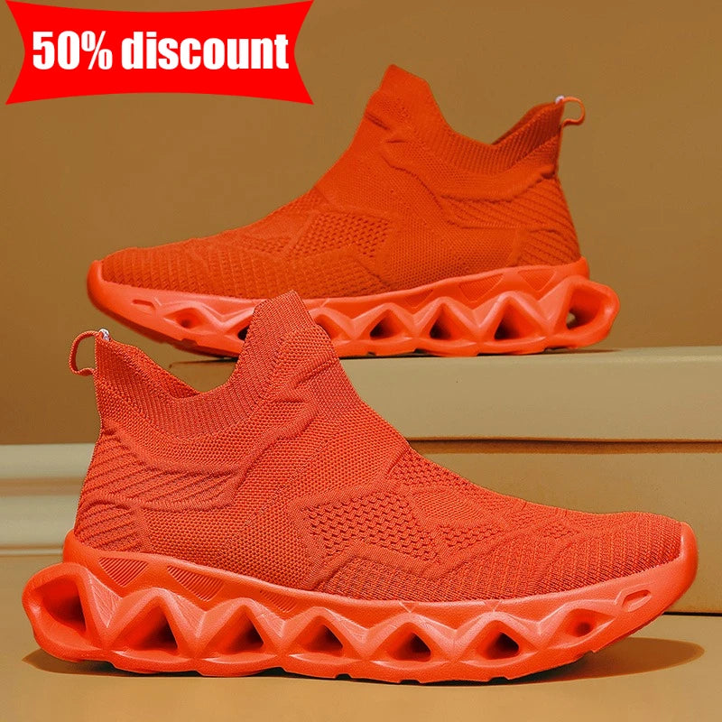 Heren sportschoenen Ultralichte modieuze instapschoenen voor dagelijks wandelen en joggen in de buitenlucht Ademende mesh Comfortabele casual schoenen voor heren