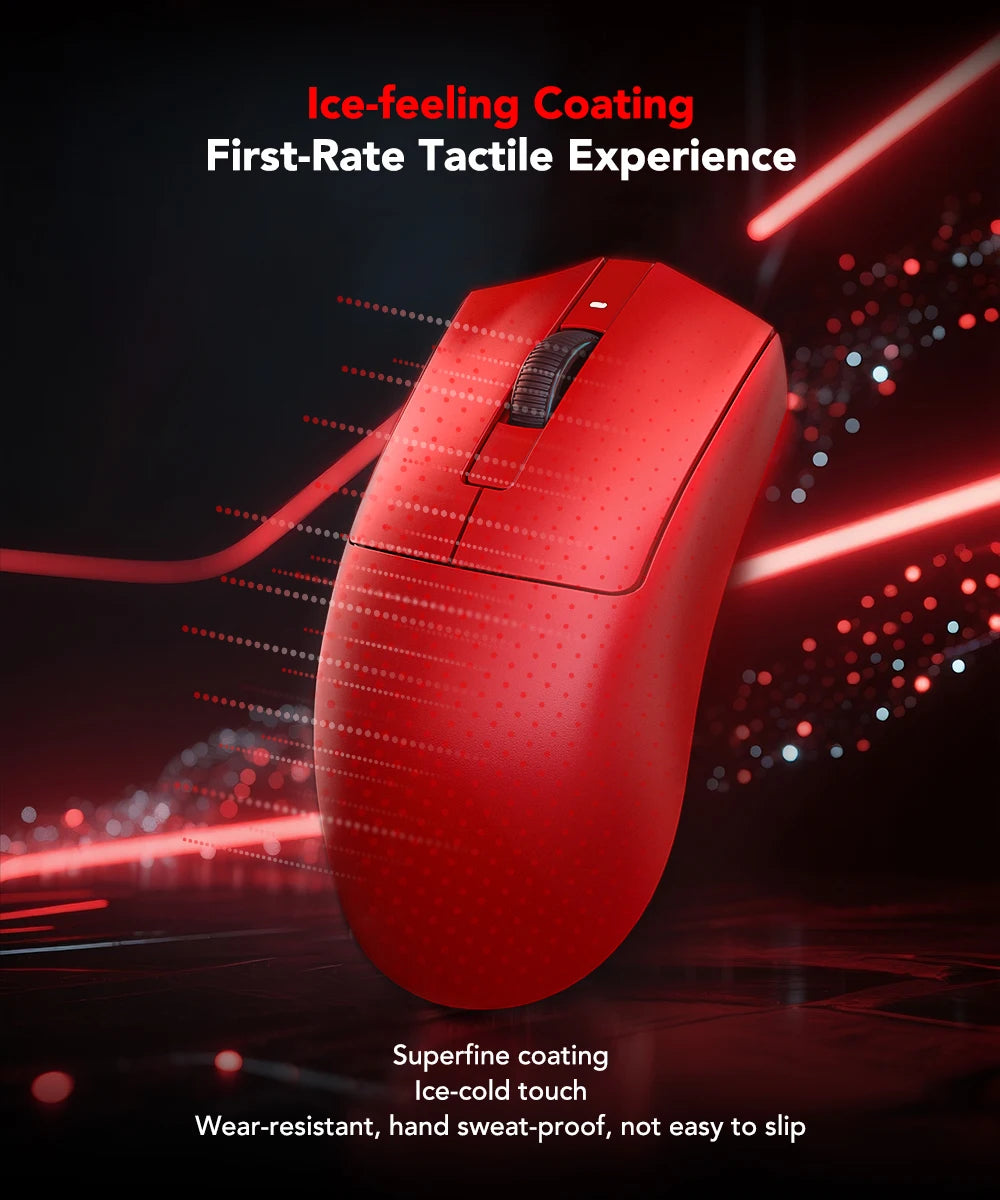 KYSONA Jupiter Series gamingmus – kablede/trådløse mus, 8Khz PAW3950-sensor, Bluetooth, 46g, genopladelig, webdriver til PC og bærbar