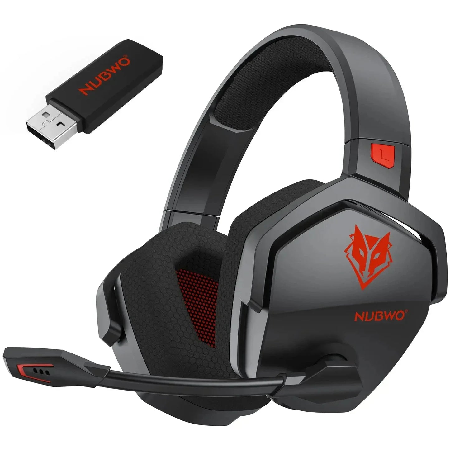 NUBWO G06 Pro Wireless Gaming Headset with Charging Station – Bluetooth 5.3 Gaming Headphones for PS5, PS4 & PC with ENC Microphone and 120-Hour Battery Life