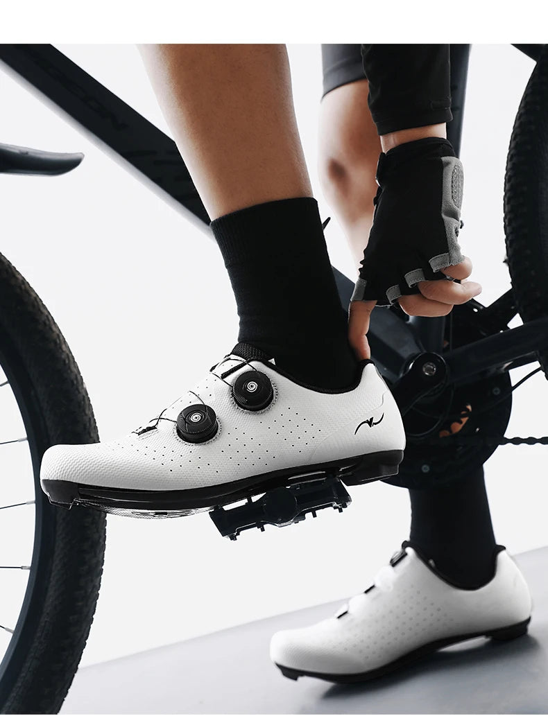 Competition Cycling Sports Shoes Road Bicycle Shoes Unisex Breathable Self-Locking Racing Cycling Shoes
