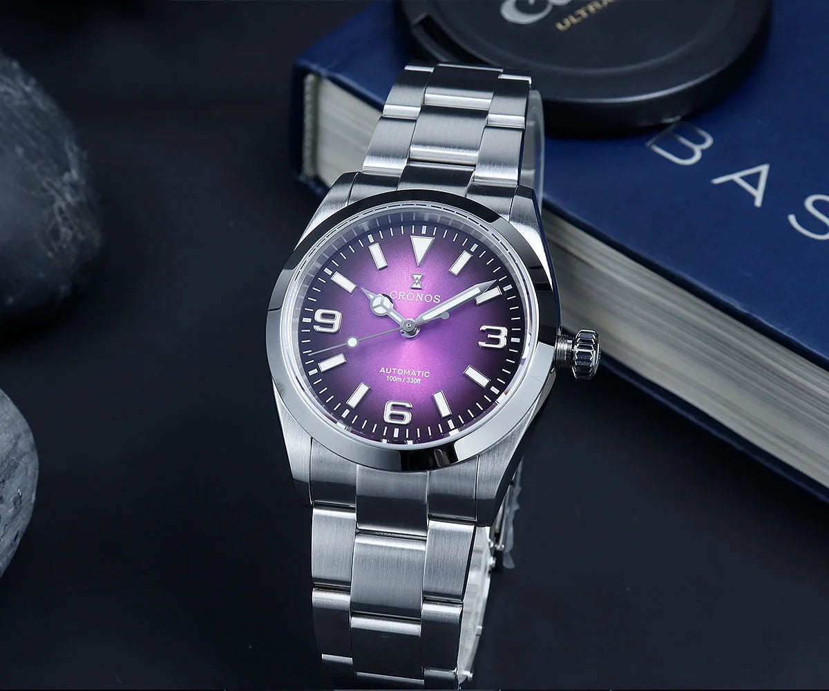 Cronos Luxury Men Watches 36mm Explore Climbing Series Couples Sport Watch NH35 PT5000Unisex Automatic Mechanical Watch 10Bar