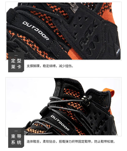 Rax  Men Hiking Shoes  Breathable Outdoor Sports Sneakers for Men Lightweight Mountain Climbing Trekking Shoes Lightweight Shoes