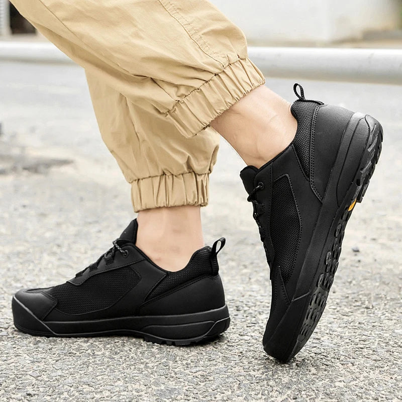 Leisure Walk Men Casual Shoes Fashion Genuine Leather Sneakers Outdoor Male Sports Shoes Non-Slip Walking Shoes Trekking Footwear