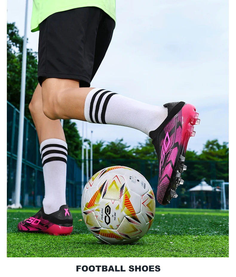 New Men Football Boots Non-Slip Boys Outdoor Hot-selling Soccer Shoes Grass Match Sneakers High-quality Cleats High-top Light