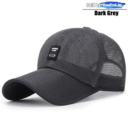 Summer Breathable Mesh Adjustable Baseball Cap Sun Hat Trucker Caps Dad Hats