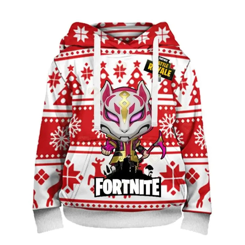 Fortnite Herren-Hoodie, modisches Sweatshirt mit 3D-Print, Battle-Game-Hoodies für Jungen und Mädchen, Hip-Hop, Herren, Freizeit-Oberbekleidung