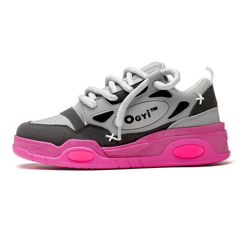 Baskets basses à lacets confortables pour hommes, chaussures à plateforme rehaussées, chaussures de skateboard décontractées, baskets d'extérieur, nouveau, 2023