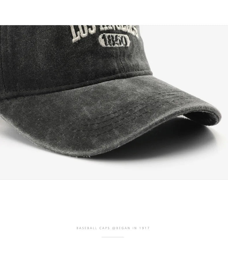 Fashion Casual Baseball Cap for Women Men Cotton Soft Top Hats Unisex Los Angeles Embroidery Snapback Hat Hiking Sunscreen Caps