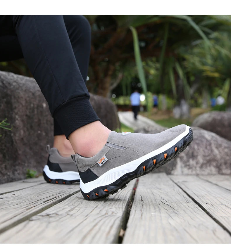 Sapatos desportivos casuais para homem, para caminhadas ao ar livre, acampamento, corrida leve e jogging, mocassins antiderrapantes, sapatos de caminhada, tamanhos grandes 38-50