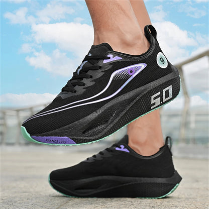 New Sports Shoes for Men&Women, Running Sneakers, Carbon Plate, Male Marathon Racing, Shock-absorbing, Athletics Training Shoes