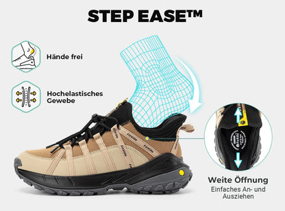 FitVille Wide Slip On Shoes For Men Walking Hiking Shoe Outdoor Trekking Loafer Arch Support Slip Resistant  Wide Toe Box