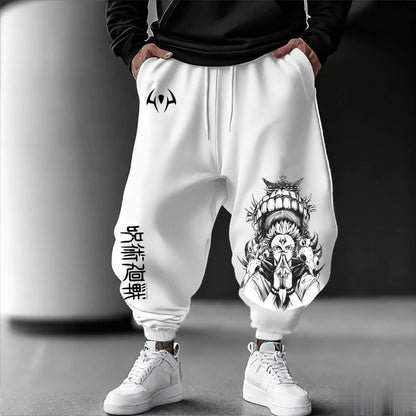 Jujutsu Kaisen Herren-Jogginghose, lockere Freizeit-Jogginghose, japanischer Anime-Print, Streetwear, Grafik-Hip-Hop-Hose, Y2K-Kleidung