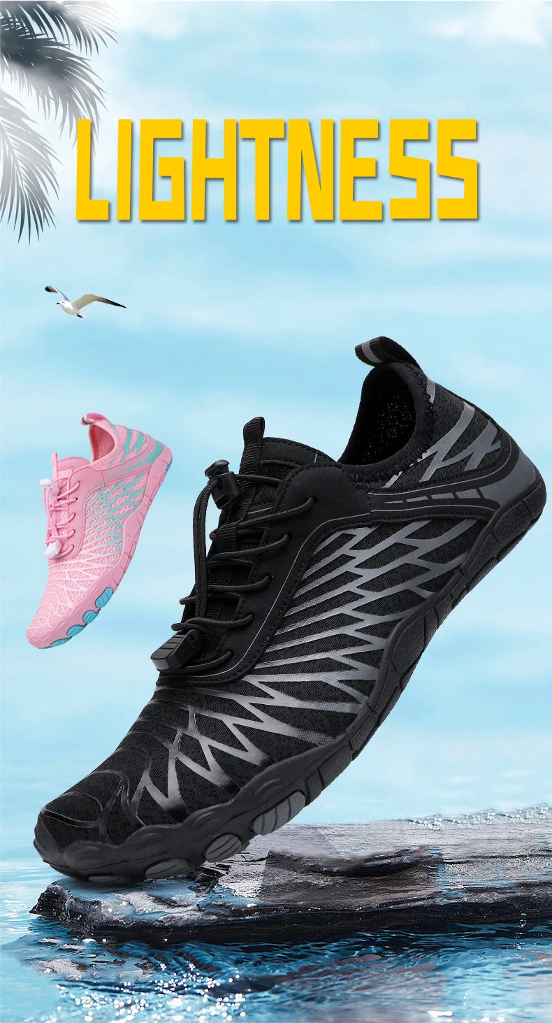 Men Water Shoes Women Beach Barefoot Aqua Shoes Quick Dry Swimming Wading Sports Sneakers Upstream Boating Fishing Surf Sneakers