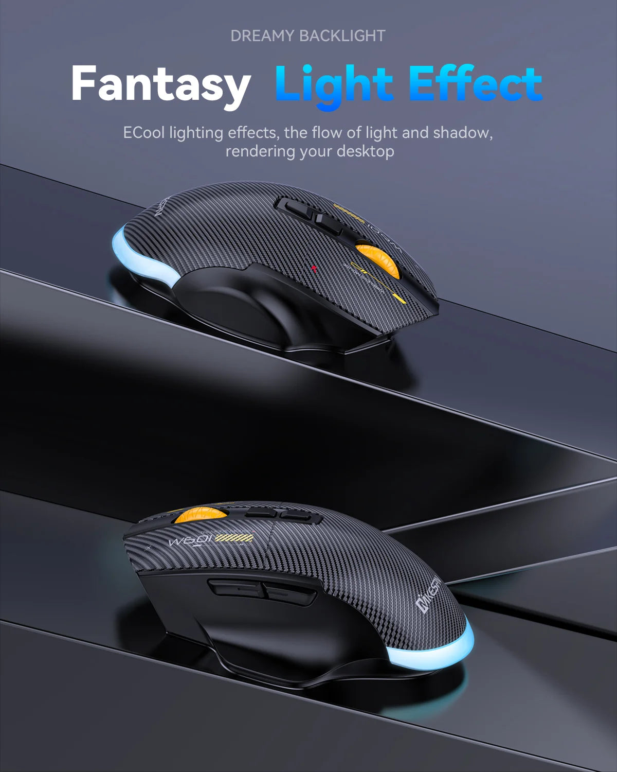 Bluetooth Wireless Gaming Mouse, 12800 DPI Wired/Wireless RGB Mouse with 7 Programmable Buttons,for PC Laptop,Gaming