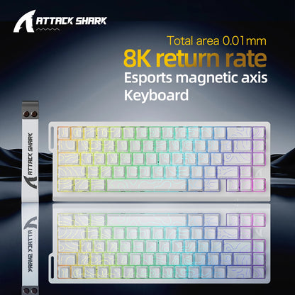 Magnetic Gaming Keyboard ATTACK SHARK X68HE X68PRO HE and FREEWOLF F68 Wired F68Pro Wireless for Pro Gaming 0.01mm Rapid Trigg