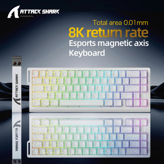 Magnetic Gaming Keyboard ATTACK SHARK X68HE X68PRO HE and FREEWOLF F68 Wired F68Pro Wireless for Pro Gaming 0.01mm Rapid Trigg