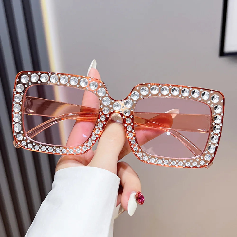 Fashion Diamond Sunglasses Women Men Luxury Brand Designer Glitter Sun Glasses UV400 Shades Eyeglasses Goggles