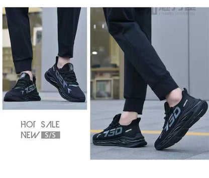New Summer Mens Breathable Mesh Running Shoes Lightweight Sports Sneakers Trendy Brand