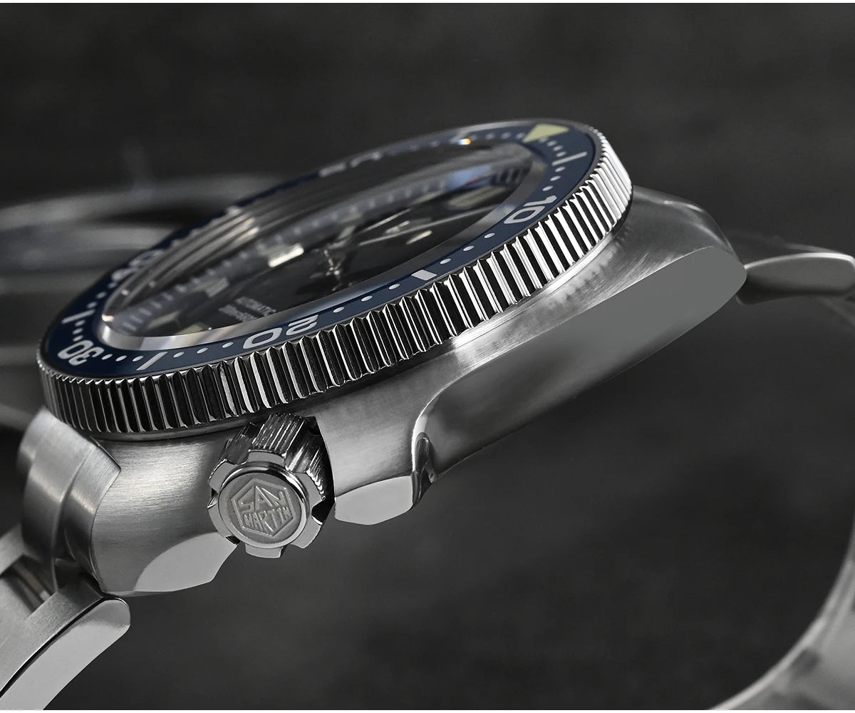 San Martin Turtle Men Diver Watch 44mm NH35 Automatic Mechanical Wristwatch Sapphire Waterproof 200m Luminous Relojes SN0047