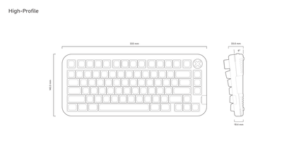 NuPhy Kick75 Hybrid-Profile Custom Mechanical Keyboard Wireless Bluetooth Game Keyboard